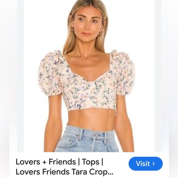 Lovers + Friends Floral Smocked top size M - Picture 2 of 5